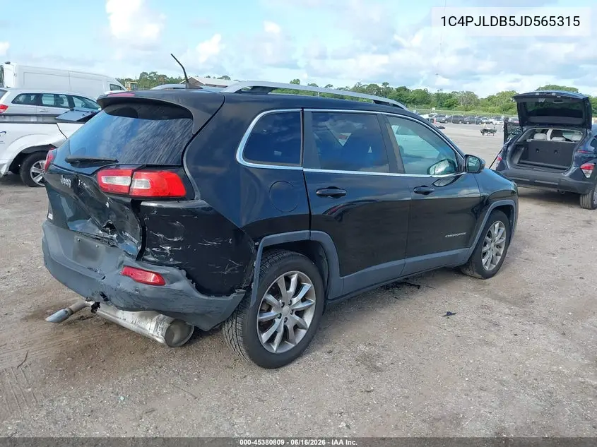 2018 Jeep Cherokee Limited Fwd VIN: 1C4PJLDB5JD565315 Lot: 45380809