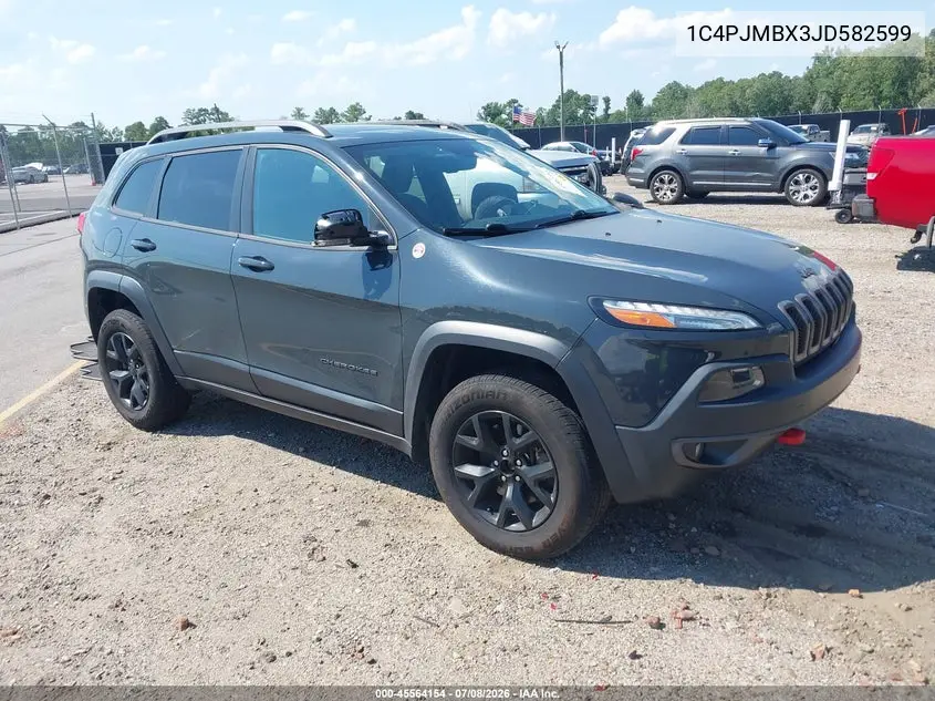 2018 Jeep Cherokee Trailhawk 4X4 VIN: 1C4PJMBX3JD582599 Lot: 45564154