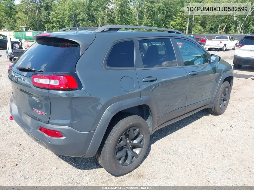 2018 Jeep Cherokee Trailhawk 4X4 VIN: 1C4PJMBX3JD582599 Lot: 45564154