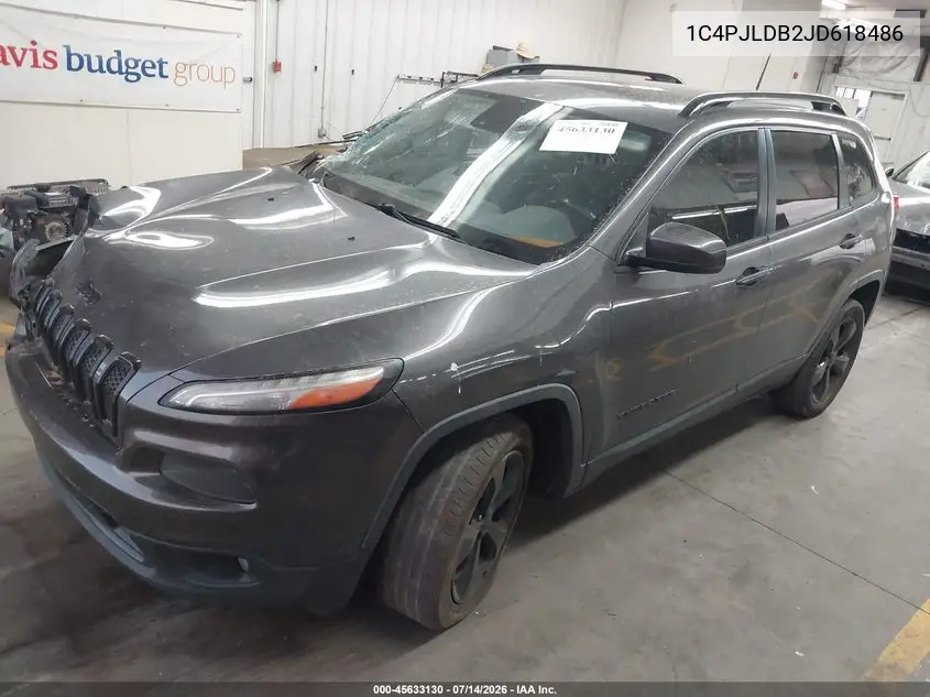 2018 Jeep Cherokee Limited Fwd VIN: 1C4PJLDB2JD618486 Lot: 45633130