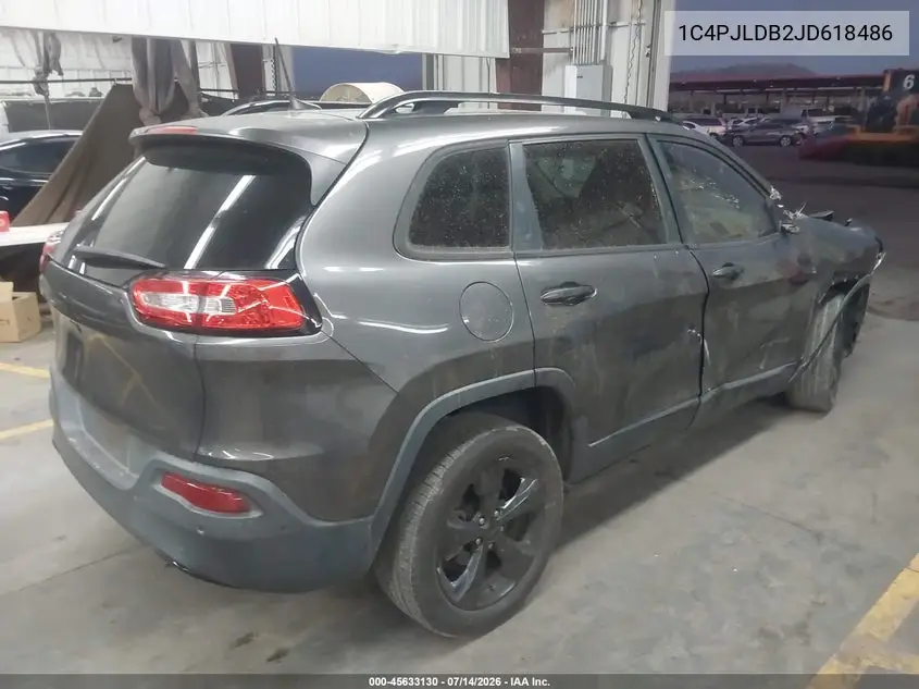 2018 Jeep Cherokee Limited Fwd VIN: 1C4PJLDB2JD618486 Lot: 45633130