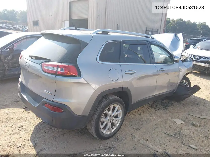 2018 Jeep Cherokee Latitude Fwd VIN: 1C4PJLCB4JD531528 Lot: 45658670