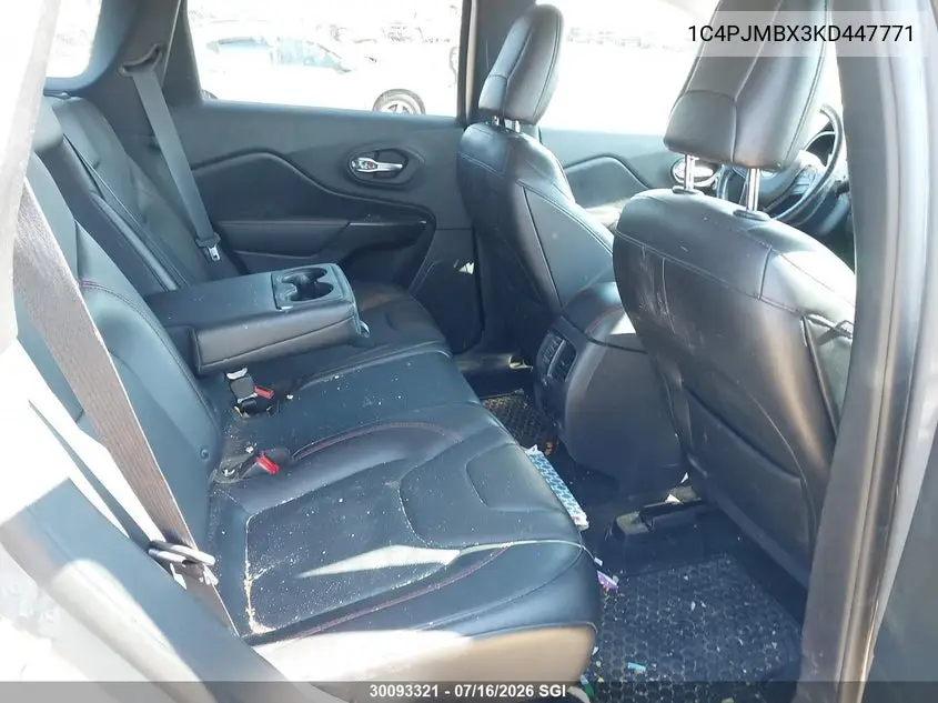 2019 Jeep Cherokee Trailhawk VIN: 1C4PJMBX3KD447771 Lot: 30093321