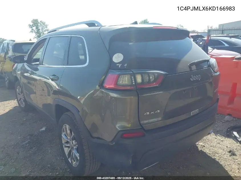 1C4PJMLX6KD166983 2019 Jeep Cherokee Latitude Plus 4X4