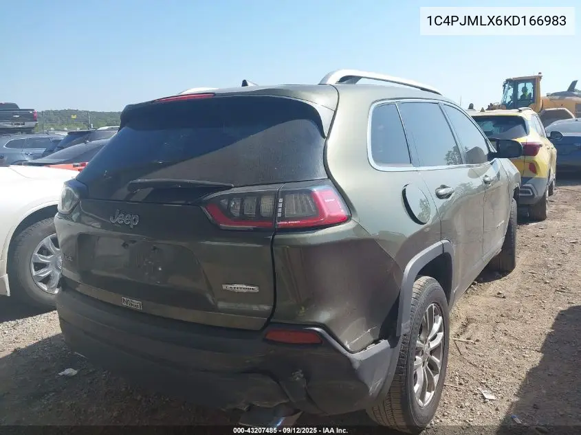 1C4PJMLX6KD166983 2019 Jeep Cherokee Latitude Plus 4X4