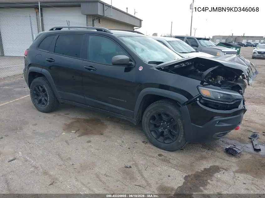 2019 Jeep Cherokee Trailhawk VIN: 1C4PJMBN9KD346068 Lot: 45320805