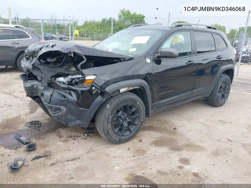 2019 Jeep Cherokee Trailhawk VIN: 1C4PJMBN9KD346068 Lot: 45320805