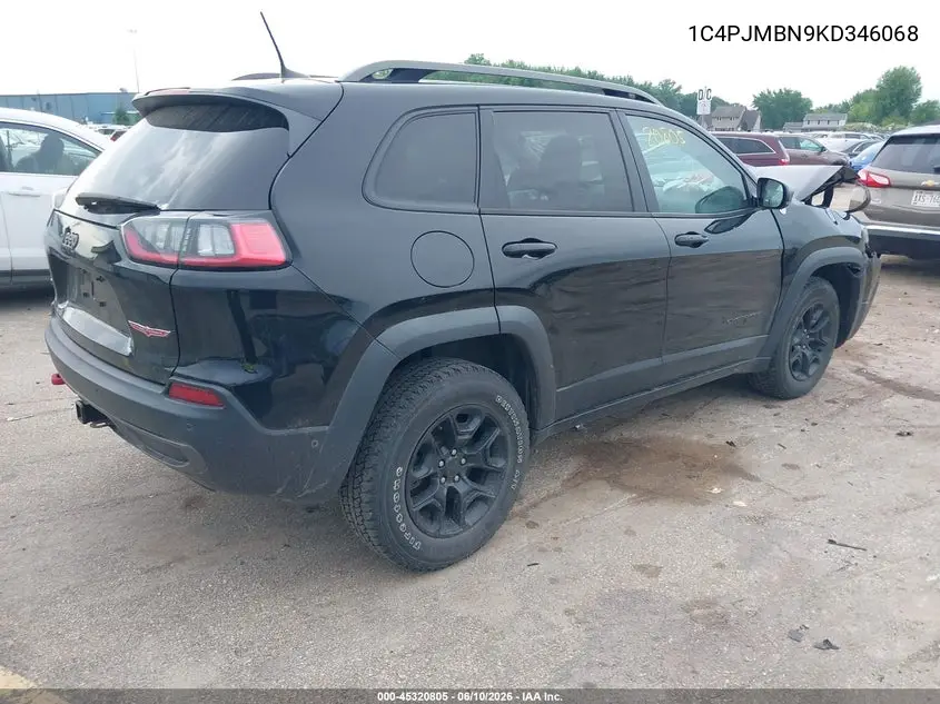 2019 Jeep Cherokee Trailhawk VIN: 1C4PJMBN9KD346068 Lot: 45320805