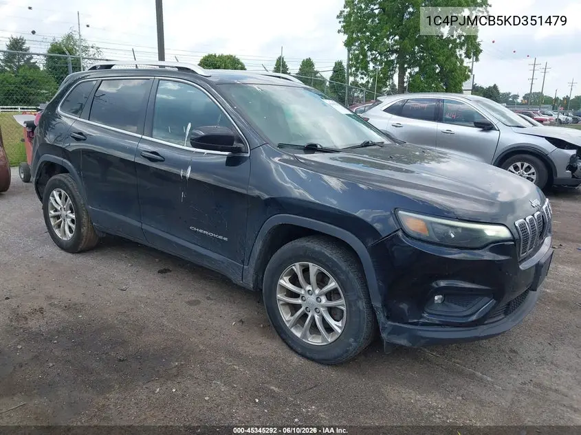 2019 Jeep Cherokee Latitude 4X4 VIN: 1C4PJMCB5KD351479 Lot: 45345292