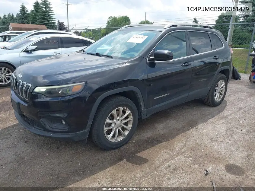 2019 Jeep Cherokee Latitude 4X4 VIN: 1C4PJMCB5KD351479 Lot: 45345292