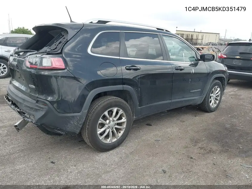 2019 Jeep Cherokee Latitude 4X4 VIN: 1C4PJMCB5KD351479 Lot: 45345292