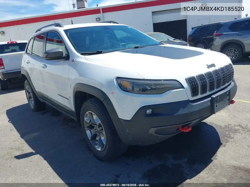 2019 Jeep Cherokee Trailhawk 4X4 VIN: 1C4PJMBX4KD185520 Lot: 45379972