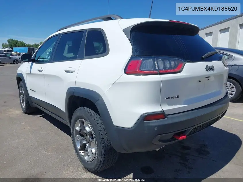 2019 Jeep Cherokee Trailhawk 4X4 VIN: 1C4PJMBX4KD185520 Lot: 45379972