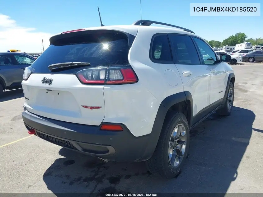 2019 Jeep Cherokee Trailhawk 4X4 VIN: 1C4PJMBX4KD185520 Lot: 45379972