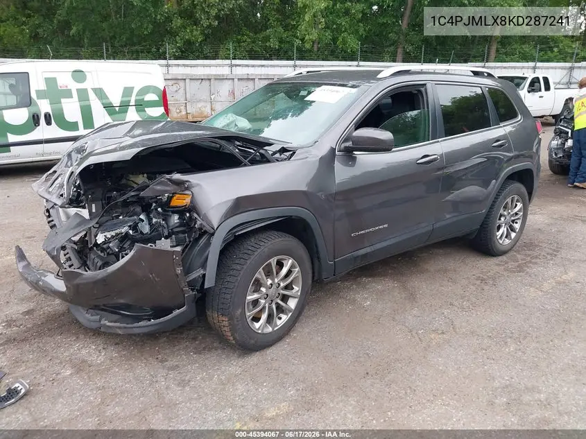 2019 Jeep Cherokee Latitude Plus 4X4 VIN: 1C4PJMLX8KD287241 Lot: 45394067