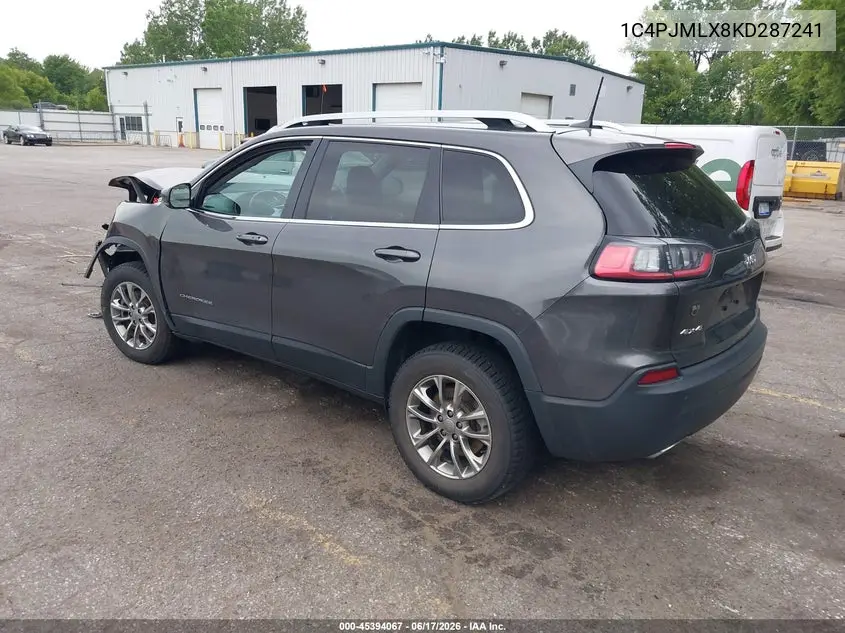 2019 Jeep Cherokee Latitude Plus 4X4 VIN: 1C4PJMLX8KD287241 Lot: 45394067