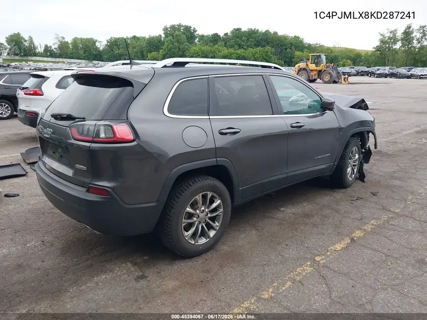 2019 Jeep Cherokee Latitude Plus 4X4 VIN: 1C4PJMLX8KD287241 Lot: 45394067