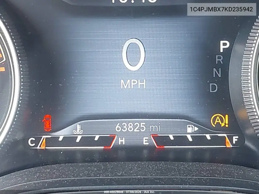 2019 Jeep Cherokee Trailhawk 4X4 VIN: 1C4PJMBX7KD235942 Lot: 45529846