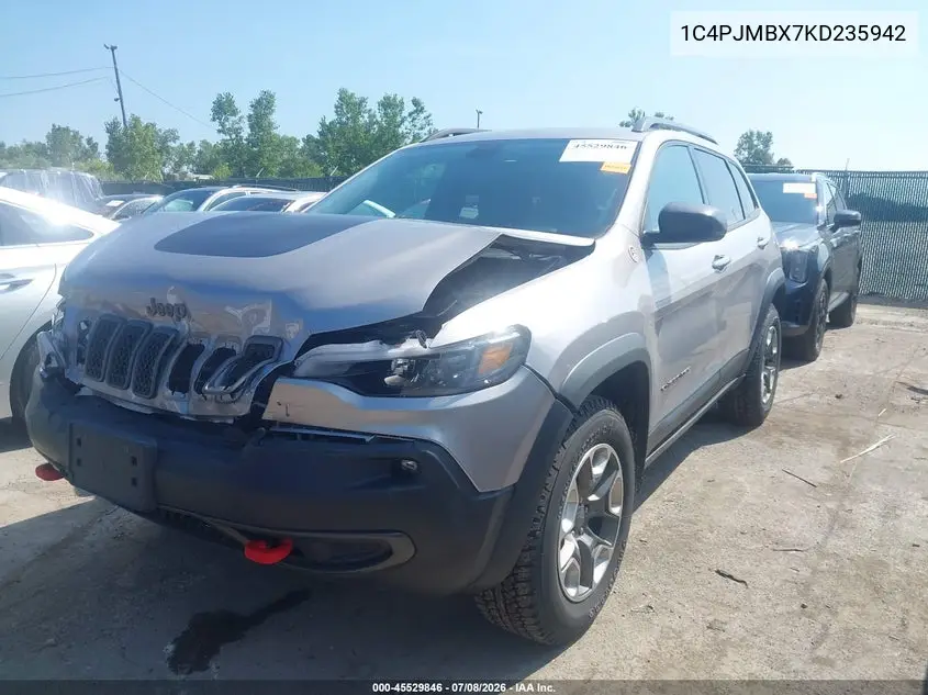 2019 Jeep Cherokee Trailhawk 4X4 VIN: 1C4PJMBX7KD235942 Lot: 45529846