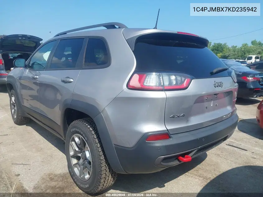 2019 Jeep Cherokee Trailhawk 4X4 VIN: 1C4PJMBX7KD235942 Lot: 45529846