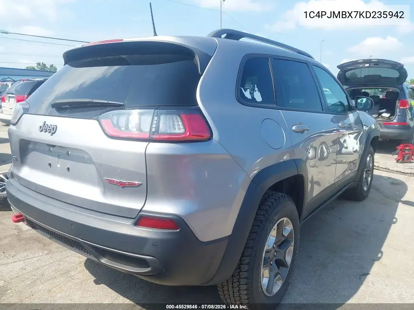 2019 Jeep Cherokee Trailhawk 4X4 VIN: 1C4PJMBX7KD235942 Lot: 45529846
