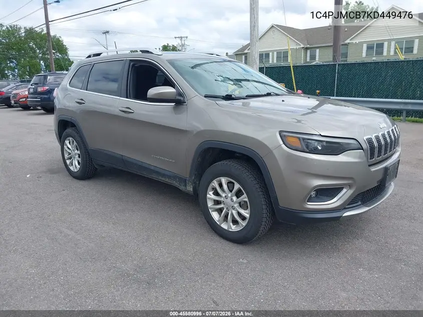 2019 Jeep Cherokee Latitude 4X4 VIN: 1C4PJMCB7KD449476 Lot: 45580996
