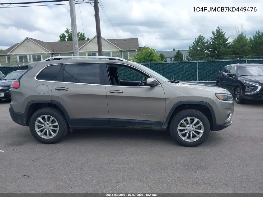 2019 Jeep Cherokee Latitude 4X4 VIN: 1C4PJMCB7KD449476 Lot: 45580996