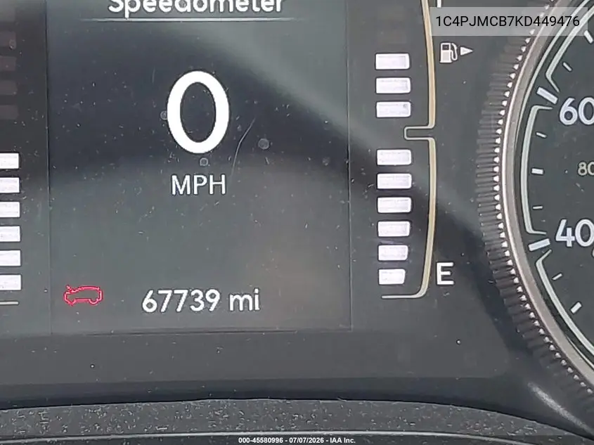 2019 Jeep Cherokee Latitude 4X4 VIN: 1C4PJMCB7KD449476 Lot: 45580996