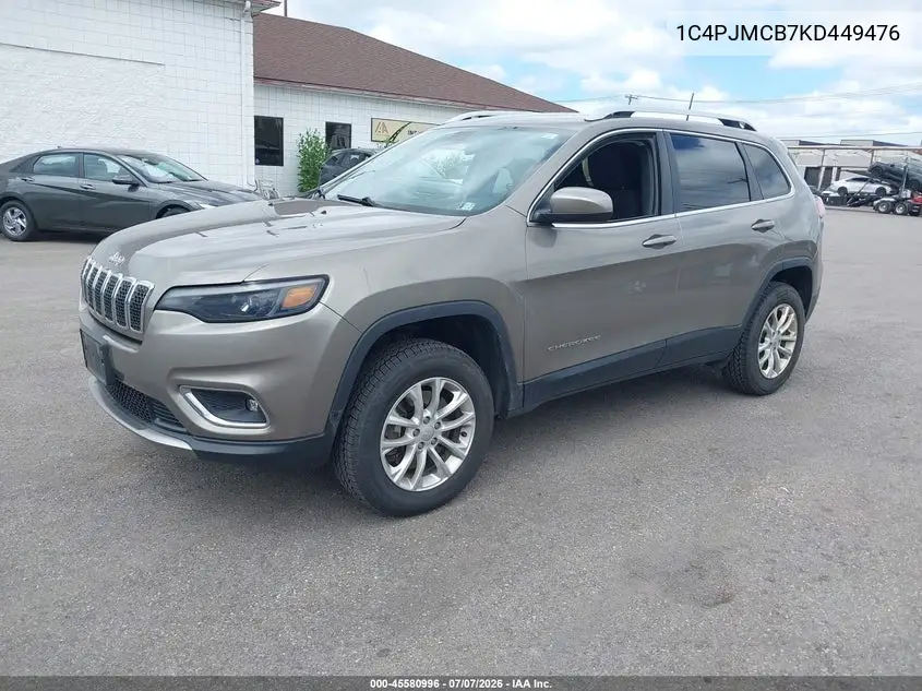 2019 Jeep Cherokee Latitude 4X4 VIN: 1C4PJMCB7KD449476 Lot: 45580996