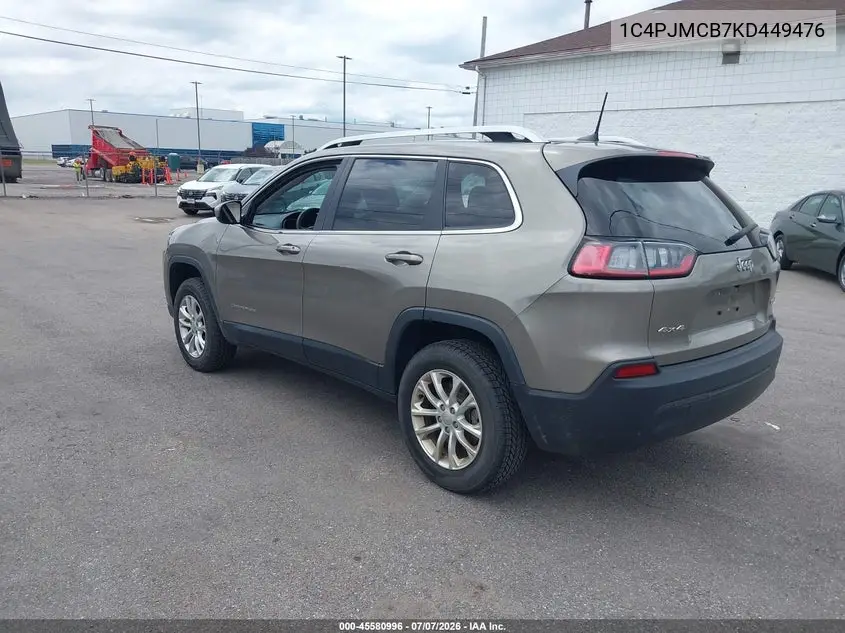 2019 Jeep Cherokee Latitude 4X4 VIN: 1C4PJMCB7KD449476 Lot: 45580996