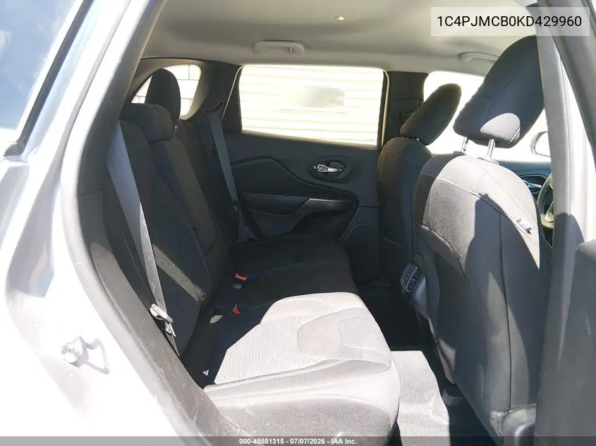 2019 Jeep Cherokee Latitude 4X4 VIN: 1C4PJMCB0KD429960 Lot: 45581315