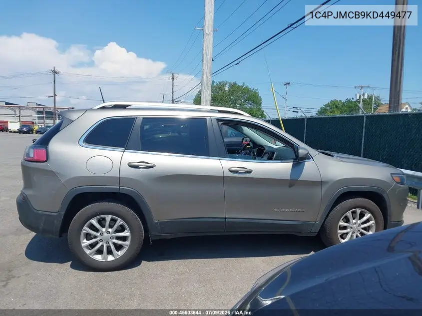 2019 Jeep Cherokee Latitude 4X4 VIN: 1C4PJMCB9KD449477 Lot: 45603644