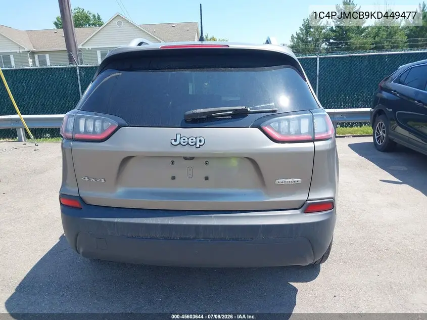 2019 Jeep Cherokee Latitude 4X4 VIN: 1C4PJMCB9KD449477 Lot: 45603644