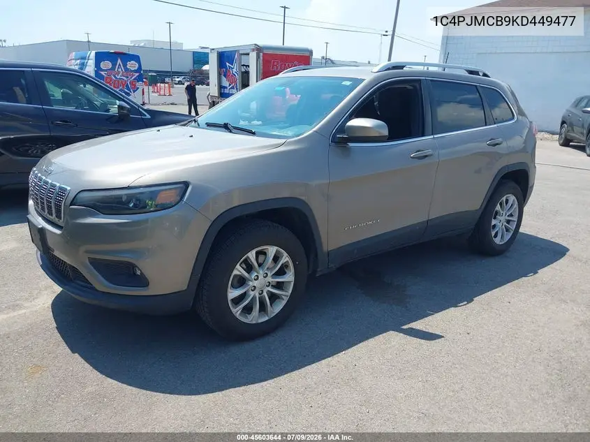 2019 Jeep Cherokee Latitude 4X4 VIN: 1C4PJMCB9KD449477 Lot: 45603644