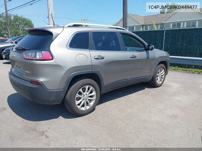 2019 Jeep Cherokee Latitude 4X4 VIN: 1C4PJMCB9KD449477 Lot: 45603644