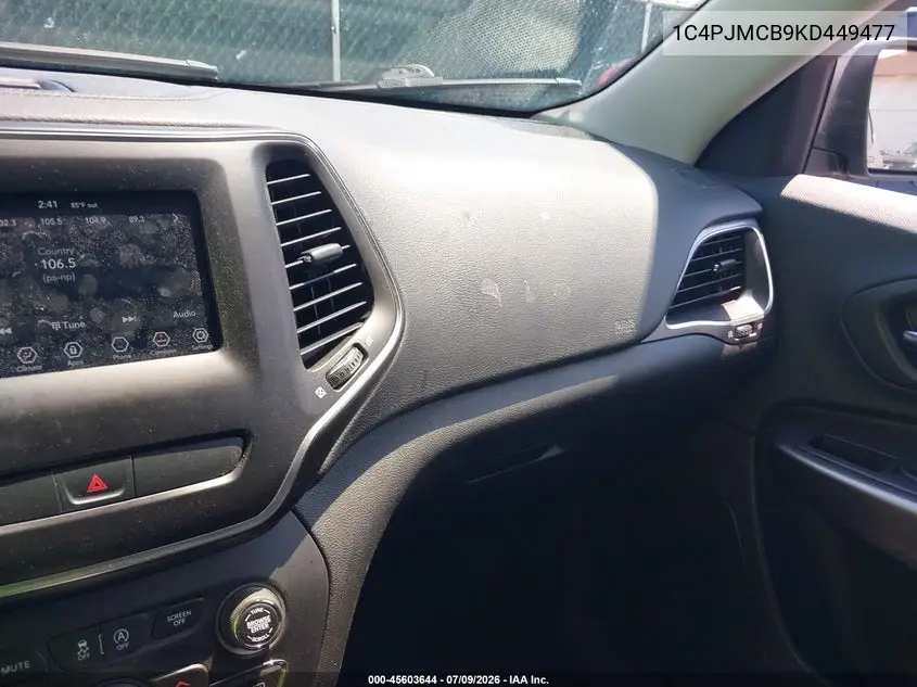 2019 Jeep Cherokee Latitude 4X4 VIN: 1C4PJMCB9KD449477 Lot: 45603644