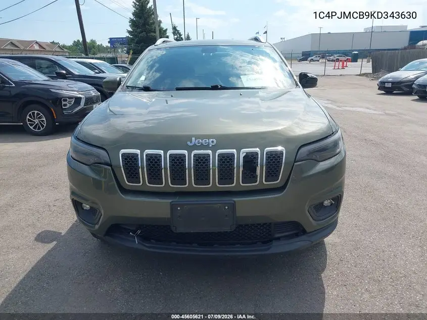 2019 Jeep Cherokee Latitude 4X4 VIN: 1C4PJMCB9KD343630 Lot: 45605621