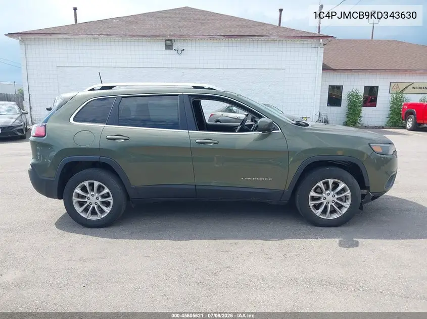 2019 Jeep Cherokee Latitude 4X4 VIN: 1C4PJMCB9KD343630 Lot: 45605621
