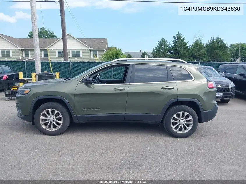 2019 Jeep Cherokee Latitude 4X4 VIN: 1C4PJMCB9KD343630 Lot: 45605621