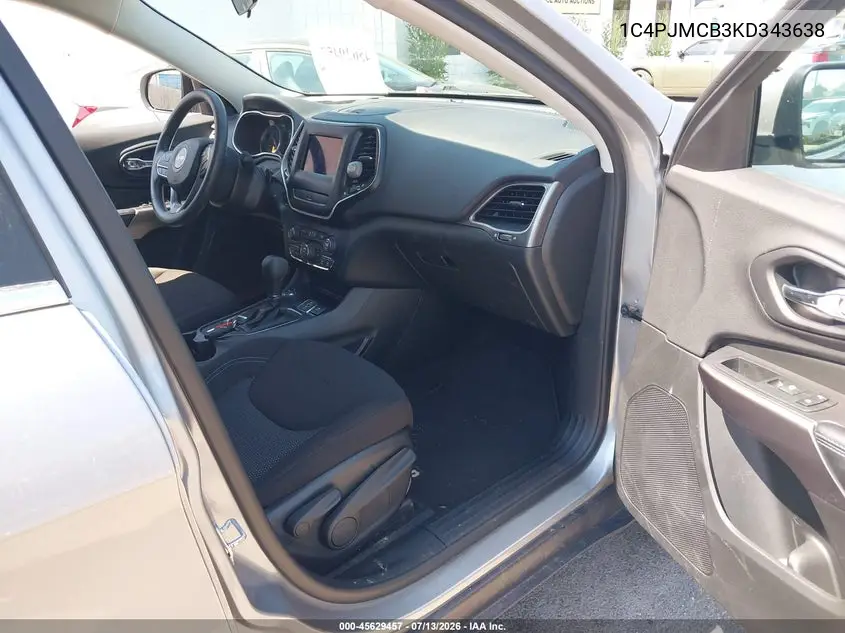 2019 Jeep Cherokee Latitude 4X4 VIN: 1C4PJMCB3KD343638 Lot: 45629457