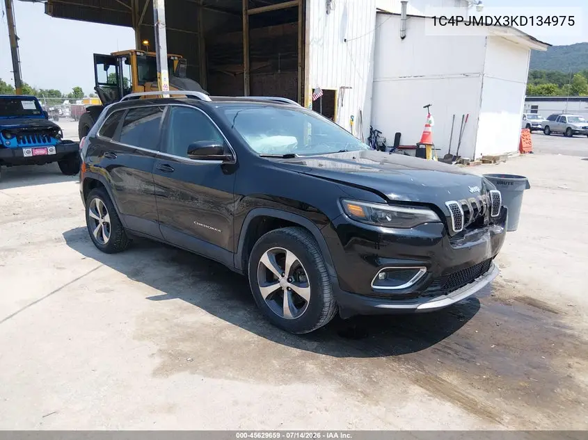 2019 Jeep Cherokee Limited 4X4 VIN: 1C4PJMDX3KD134975 Lot: 45629659