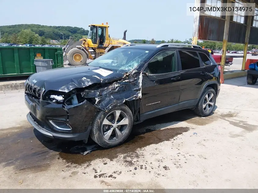 2019 Jeep Cherokee Limited 4X4 VIN: 1C4PJMDX3KD134975 Lot: 45629659