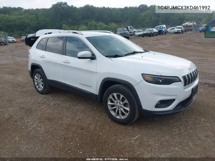2019 Jeep Cherokee Latitude 4X4 VIN: 1C4PJMCX3KD461992 Lot: 45635135