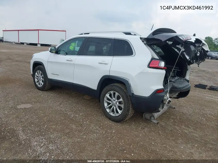 2019 Jeep Cherokee Latitude 4X4 VIN: 1C4PJMCX3KD461992 Lot: 45635135