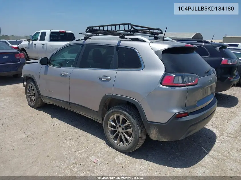 2019 Jeep Cherokee Latitude Plus Fwd VIN: 1C4PJLLB5KD184180 Lot: 45653642