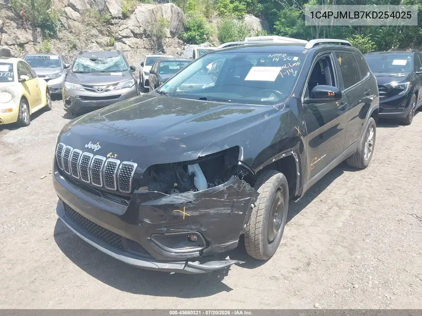 2019 Jeep Cherokee Latitude Plus 4X4 VIN: 1C4PJMLB7KD254025 Lot: 45660321