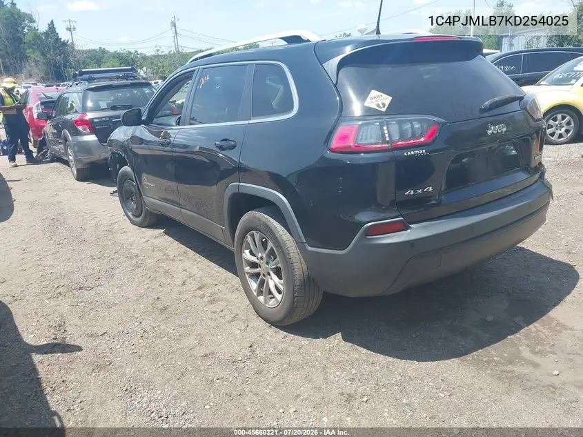 2019 Jeep Cherokee Latitude Plus 4X4 VIN: 1C4PJMLB7KD254025 Lot: 45660321
