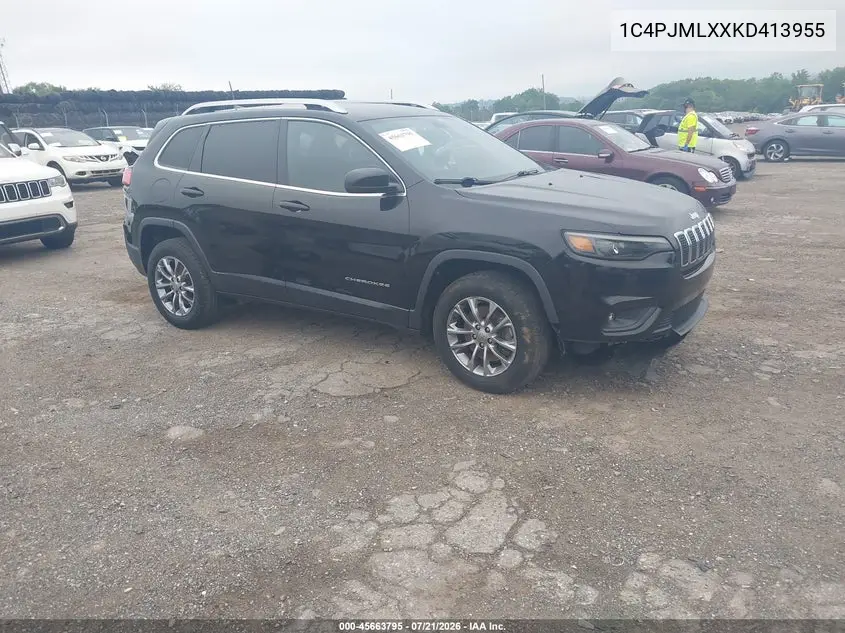 2019 Jeep Cherokee Latitude Plus 4X4 VIN: 1C4PJMLXXKD413955 Lot: 45663795