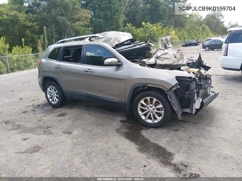 2019 Jeep Cherokee Latitude Fwd VIN: 1C4PJLCB9KD159704 Lot: 45688413