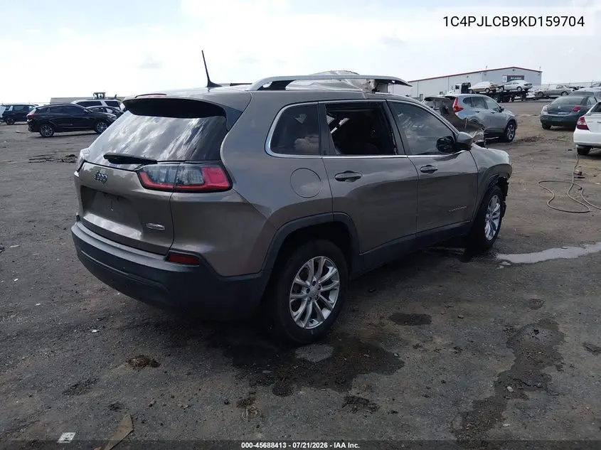 2019 Jeep Cherokee Latitude Fwd VIN: 1C4PJLCB9KD159704 Lot: 45688413